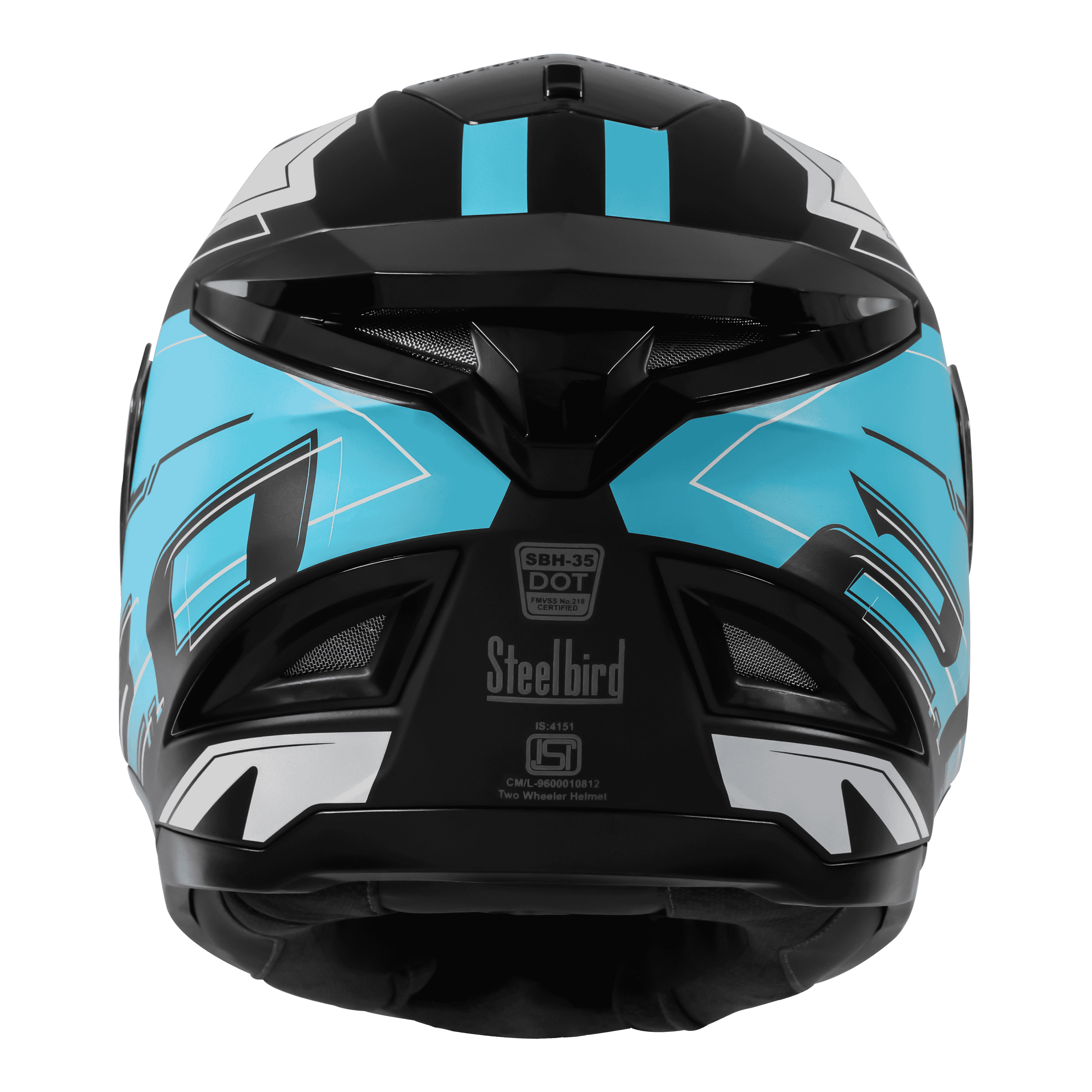 SBH-35 DOT ROBOT 2.0 REBORN MAT BLACK WITH LIGHT BLUE